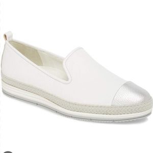 Paul Green Posh White& Silver Espadrilles Size 9